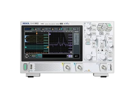 RIGOL Digital Oscilloscope DHO802 70MHz Frequency Band + 12-bit Vertical Resolution + Maximum 1.25 GSa/s Sample Rate + 1000,000 wfms/s Waveform Capture Rate + 2 Analog Channels