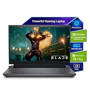 Dell Gaming G15-5530 13th Gen Laptop, Intel i5-13450HX/16GB/512GB SSD/NVIDIA RTX 3050 (6GB GDDR6)/15.6" (39.62cm) FHD 120Hz 250 nits/Win 11+MSO'21/Backlit Keyboard 4-Zone RGB/Dark Shadow Gray/2.65kg