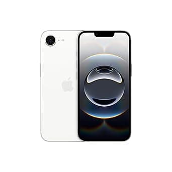 iPhone 16e 128 GB: Built for Apple Intelligence, A18 Chip, Supersized Battery Life, 48MP Fusion. Camera, 15.40 cm (6.1″) Super Retina XDR Display; White