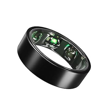 Gabit Smart Ring | Sleep, Fitness, Nutrition, Stress | Buy Sizing Kit First | Best Smart Ring Award by Amazon | Track Recovery, HRV, VO2 Max | Ring for Men & Women | Titanium, Matte Black 7