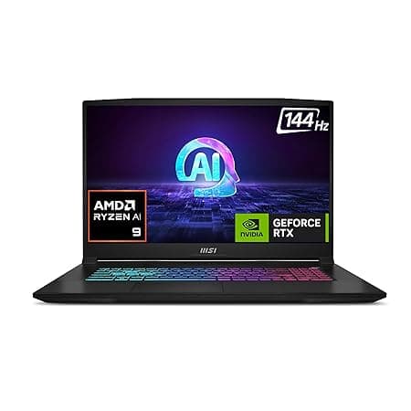 MSI Katana A17 AI, AMD Ryzen 9 8945HS,Built-in AI, 44CM FHD 144Hz Gaming Laptop(16GB/1TB NVMe SSD/Windows 11 Home/NVIDIA GeForce RTX 4070, GDDR6 8GB/Black/2.7Kg), B8VG-868IN