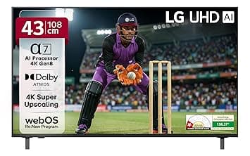 LG 108 cm (43 inches) UA82 AI Series 4K Ultra HD Smart webOS LED TV 43UA82006LA