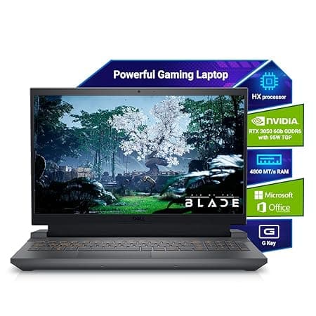 Dell G15-5530 Gaming Laptop, Intel Core i5-13450HX Processor, 16GB DDR5, 512GB,NVIDIA RTX 3050,6GB GDDR6, 15.6" (39.62cm) FHD 120Hz 250 nits, Backlit KB Orange,Win 11 + MSO'21,Dark Shadow Gray, 2.65kg