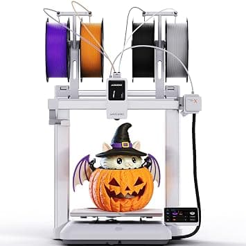 Anycubic Kobra X Multicolor 3D Printer, 2X Faster & Easy One-Click Printing, 600mm/s High Speed 3D Printers for Beginners & Kids, 4-Color Built-in, 260x260x260m³, Easy to Use FDM 3D Printer