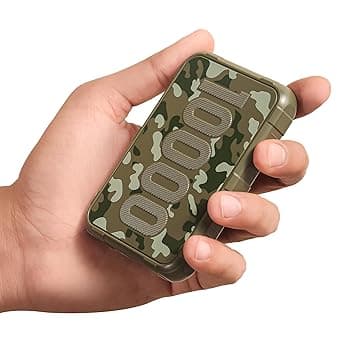 Ambrane 10000mAh Power Bank, Rugged & Slim, 22.5W Fast Charging, Compact & Travel-Friendly, USB & Type-C Output, PD & QC, Compatible with iPhone, Samsung, Oneplus & All Android (Force 10K, Dark Green)