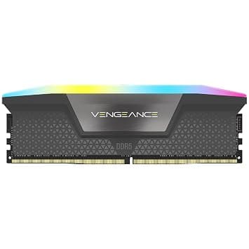 CORSAIR Vengeance RGB DDR5 16GB Memory RAM (1 x 16GB) DDR5 6000 CL38-48-48-96 1.35V Intel XMP & AMD EXPO - Grey