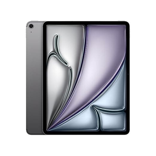 Apple iPad Air 13″ with M3 chip: Built for Apple Intelligence, Liquid Retina Display, 256GB, 12MP Front/Back Camera, Wi-Fi 6E + 5G Cellular, Touch ID, All-Day Battery Life — Space Gray