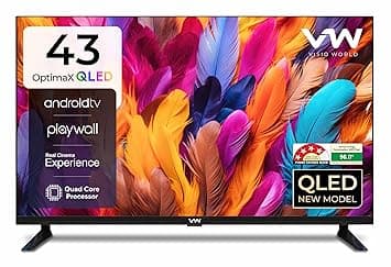 VW 109 cm (43 inches) OptimaX Series Full HD Smart QLED Android TV VW43AQ1