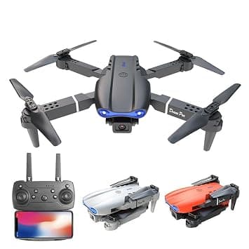 Drone with Dual 4K Camera for Adults | WiFi FPV RC Quadcopter with Camera | Live Video, Altitude Hold, 3D Flip, Headless Mode, One Key Takeoff & Carry Case for Kids and Adults. E1