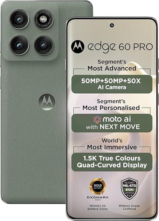 Motorola Edge 60 Pro 5G (Pantone Shadow, 8GB RAM, 256GB Storage)