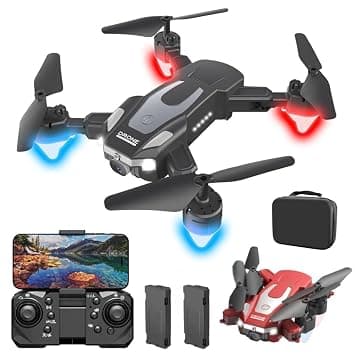 Drone with 4k Camera Foldable 1080P HD Drone with FPV Live Video, Smart Gestures Selfie, Altitude Hold, One Key Take Off/Landing, 3D Flips for Kids and Adults.