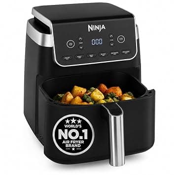 Ninja Air Fryer MAX PRO 6.2L (AF180IN) | 2000W | Max Crisp Technology | Variable Air Flow | PFOA-Free Non-Stick | 6-in-1 Air Fry, Roast, Bake & More | Cook from Frozen to Crispy