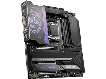 MSI MEG X670E GODLIKE Gaming Motherboard, AMD Ryzen 7000 Series, E-ATX, 4X DDR5~128GB, 2X PCIe 5.0 x16, 1x PCIe 5.0 x1, 4X M.2 Gen5, 6X SATA 6Gb/s, 2X USB 2.0, 8X USB 3.2, USB-C, Wi-Fi 6E, BT 5.2