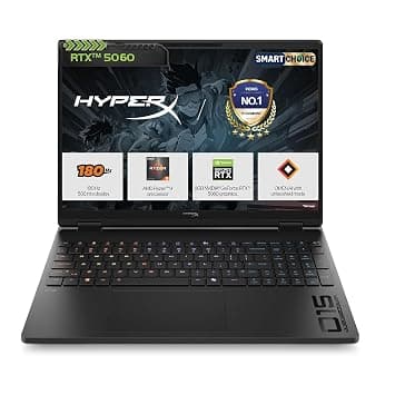HP HyperX OMEN 15 Smartchoice, AMD Ryzen 9 8940HX, 8GB-RTX 5060, 16GB DDR5, 1TB SSD, 2.5K(2560 x 1600), 500 nits, 3ms, 15.3''/38.9cm, Win11, Office24, Black, 2.42kg, gb0207AX, RGB 4Zone Gaming Laptop
