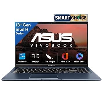 ASUS Vivobook 15, Smartchoice,Intel Core i5 13th Gen 13420H,16GB RAM, 512GB SSD, FHD 15.6",Windows 11, Office Home 2024, Quiet Blue, 1.70 kg, X1502VA-BQ836WS,Intel UHD iGPU, M365 Basic (1Year)* Laptop