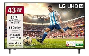 LG 108 cm (43 inches) UA82 AI Series 4K Ultra HD Smart webOS LED TV 43UA82006LA
